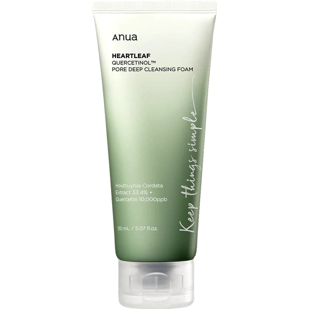 Anua Heartleaf Quercetinol Pore Deep Cleansing Foam – poras giliai valantis veido prausiklis